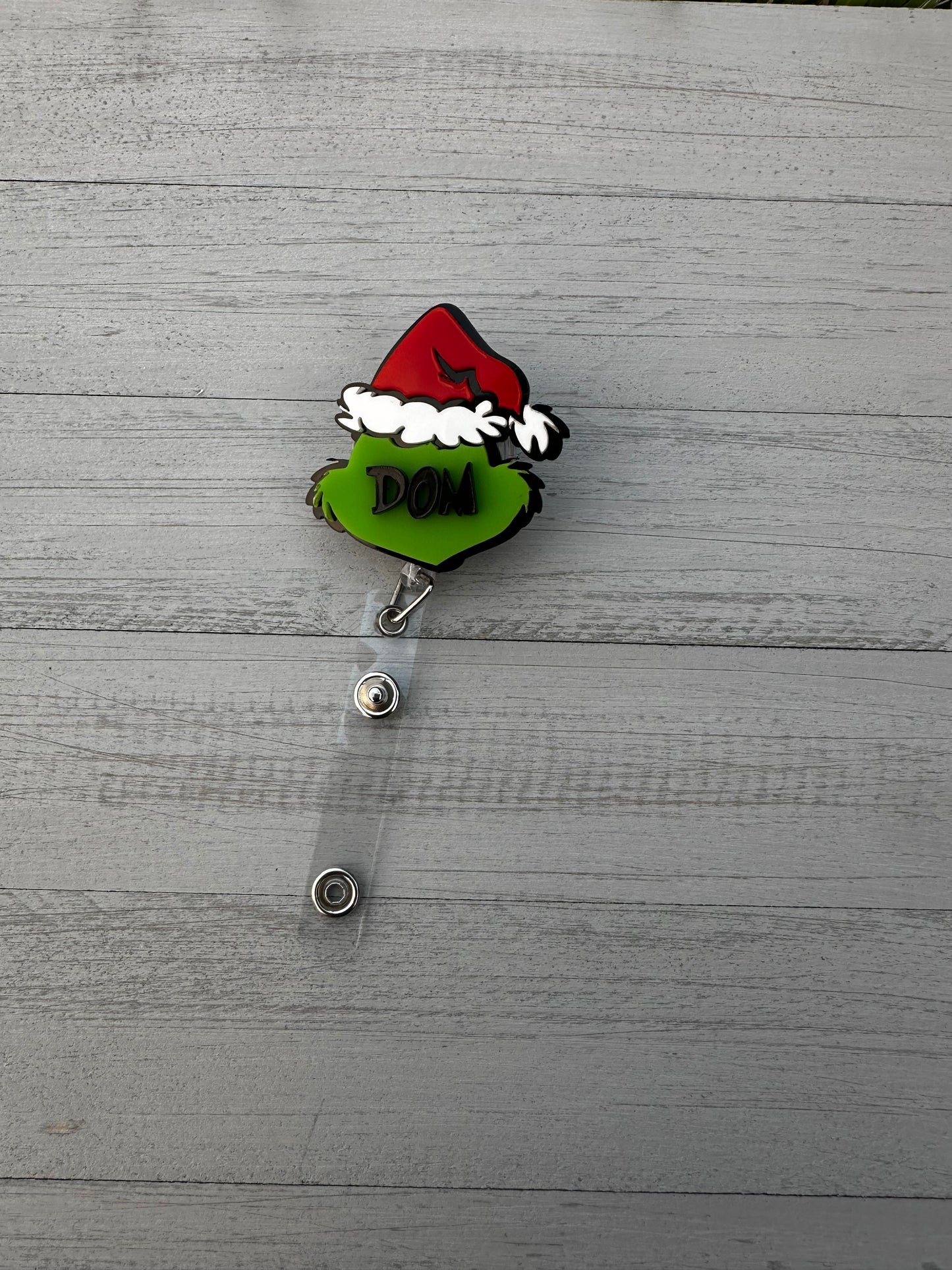 Grinch Inspired Badge Reel