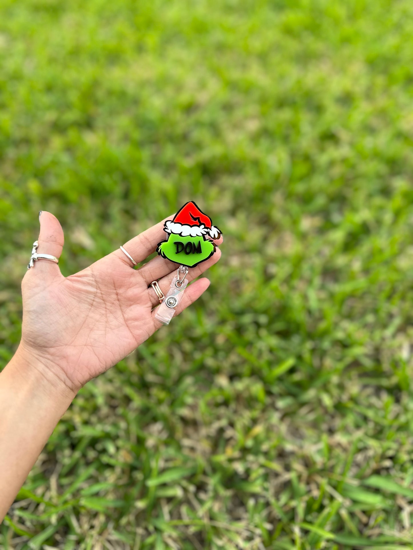 Grinch Inspired Badge Reel