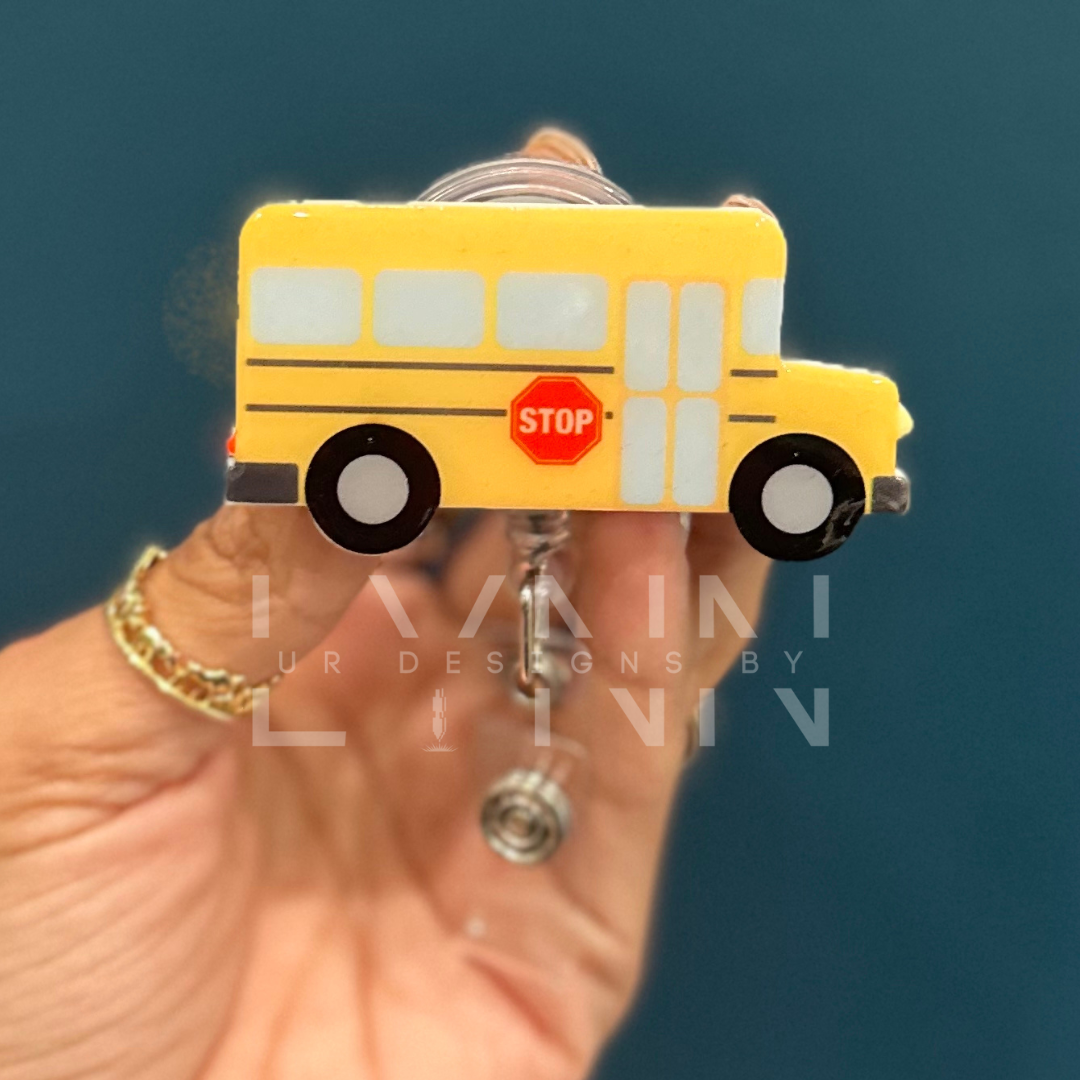 School Bus Badge Reel