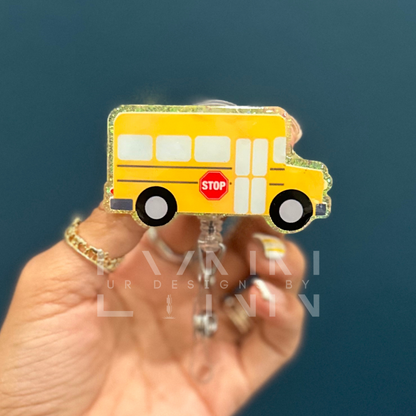 School Bus Badge Reel